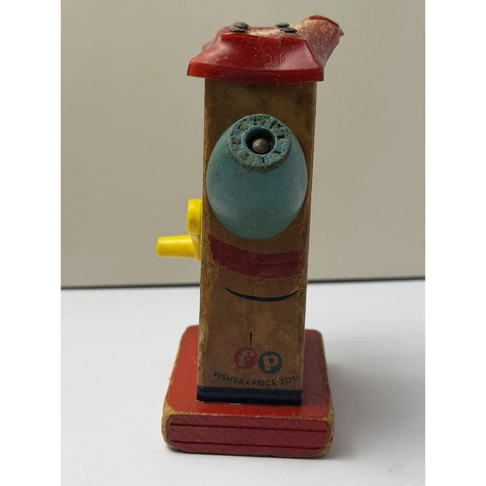 Fisher Price Wooden / Vintage Plastic Perky Pot Toy *Read*